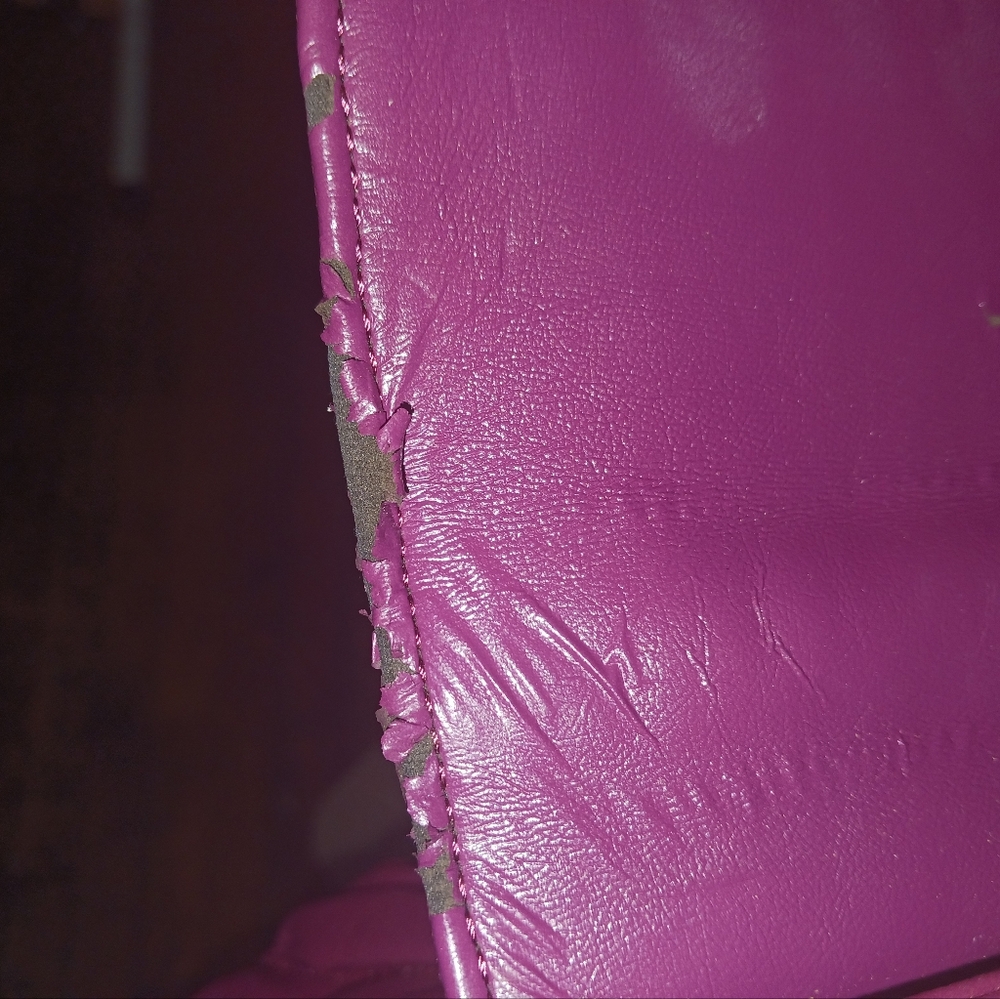 Vintage '90s style faux leather purple purse - Picture 7 of 7